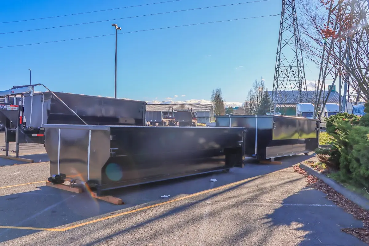 Roll-off dumpster ready for waste disposal at job site for Construction Dumpster Rental in Bethany